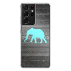 Aztec Elephant Turquoise Galaxy S21 Ultra Case