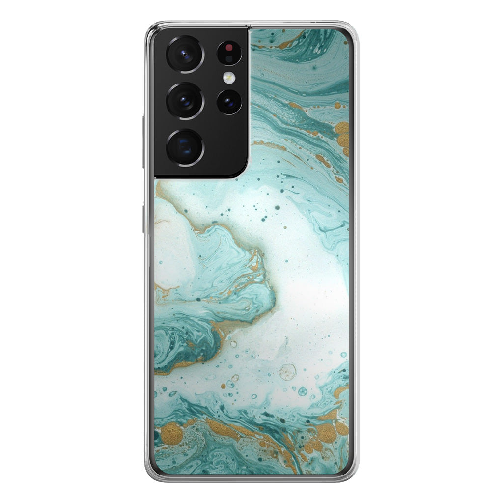 Azure Water Glitter Galaxy S21 Ultra Case