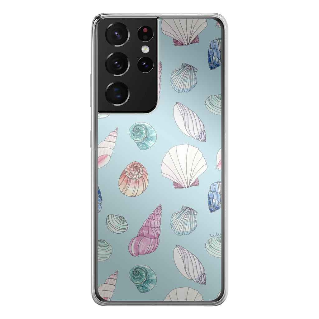 Beach Shells Pattern Galaxy S21 Ultra Case