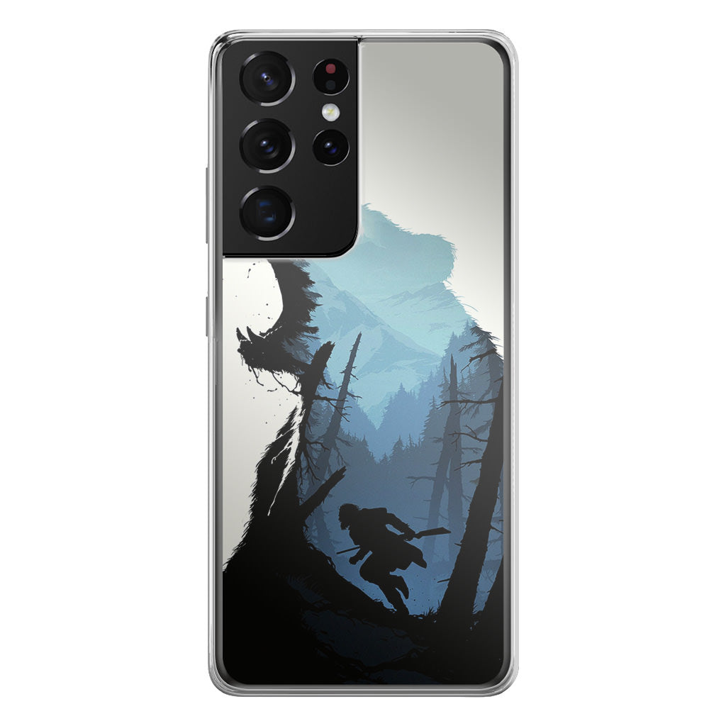 Bear Hunter Art Galaxy S21 Ultra Case