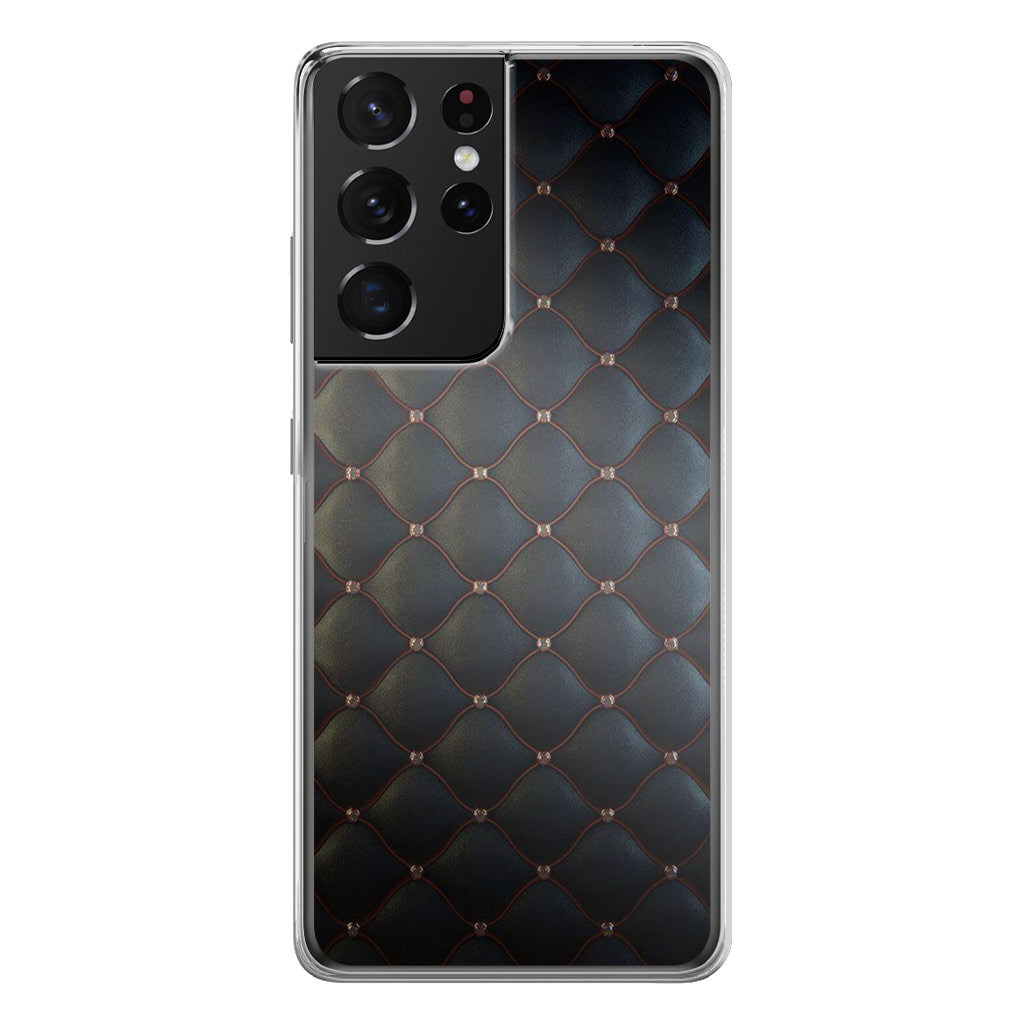 Black Royal Pattern Galaxy S21 Ultra Case