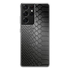 Black Snake Skin Texture Galaxy S21 Ultra Case