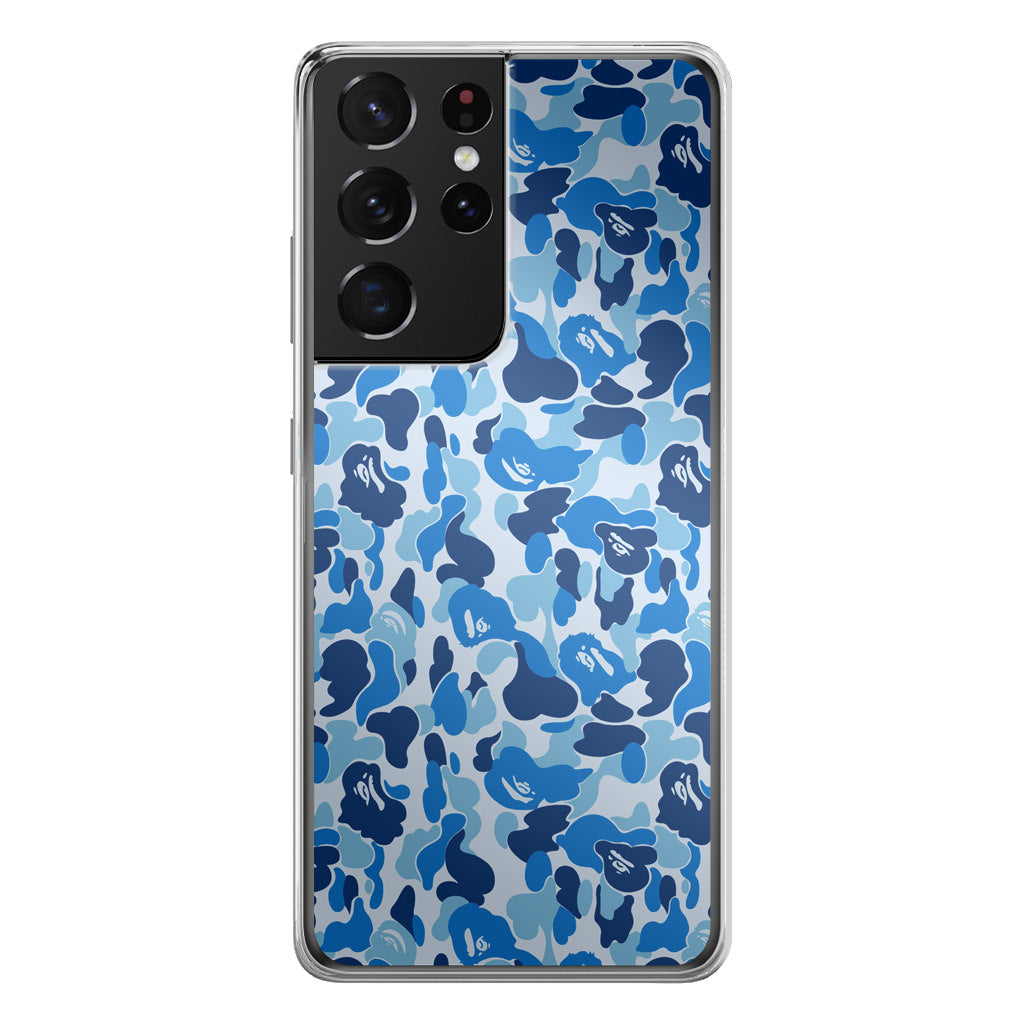 Blue Camo Galaxy S21 Ultra Case