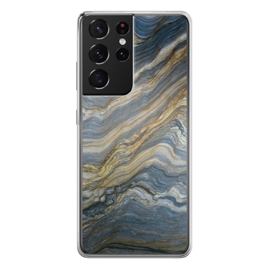 Blue Wave Marble Galaxy S21 Ultra Case
