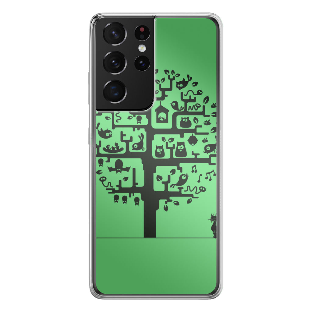Cat Tree Galaxy S21 Ultra Case