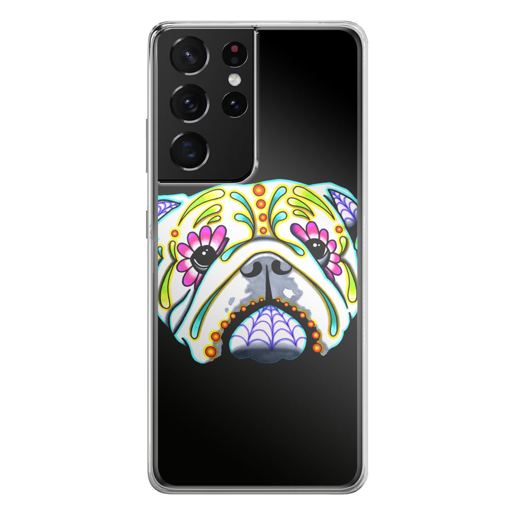 Colorful Bulldog Art Galaxy S21 Ultra Case