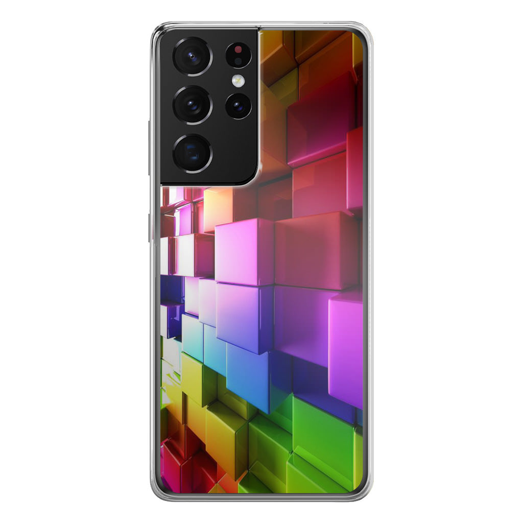 Colorful Cubes Galaxy S21 Ultra Case
