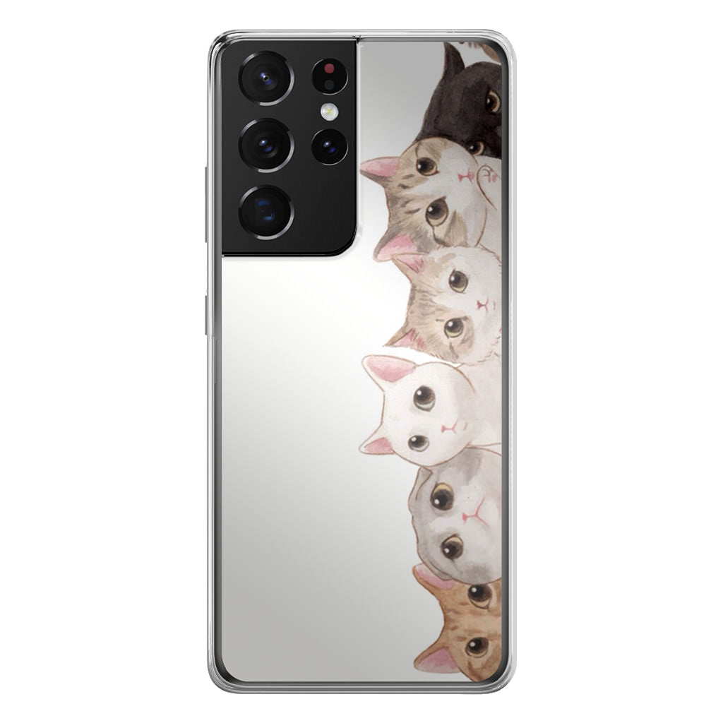 Cute Cats Vertical Galaxy S21 Ultra Case