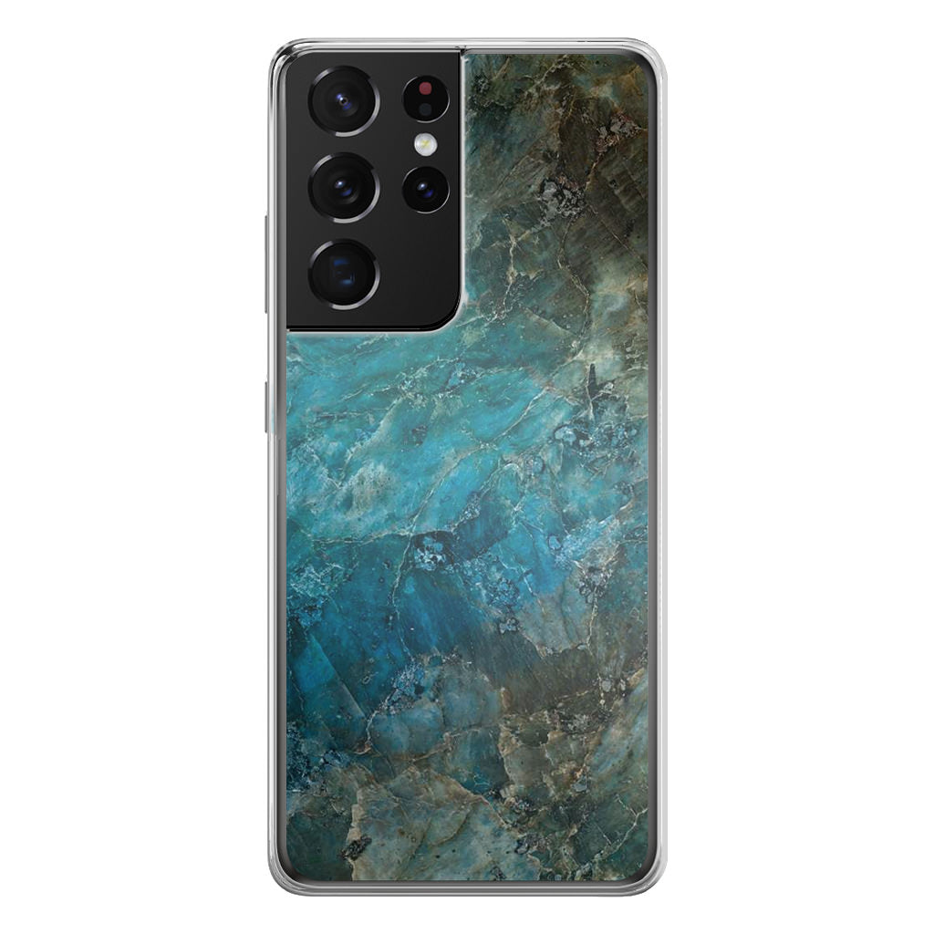 Deep Ocean Marble Galaxy S21 Ultra Case