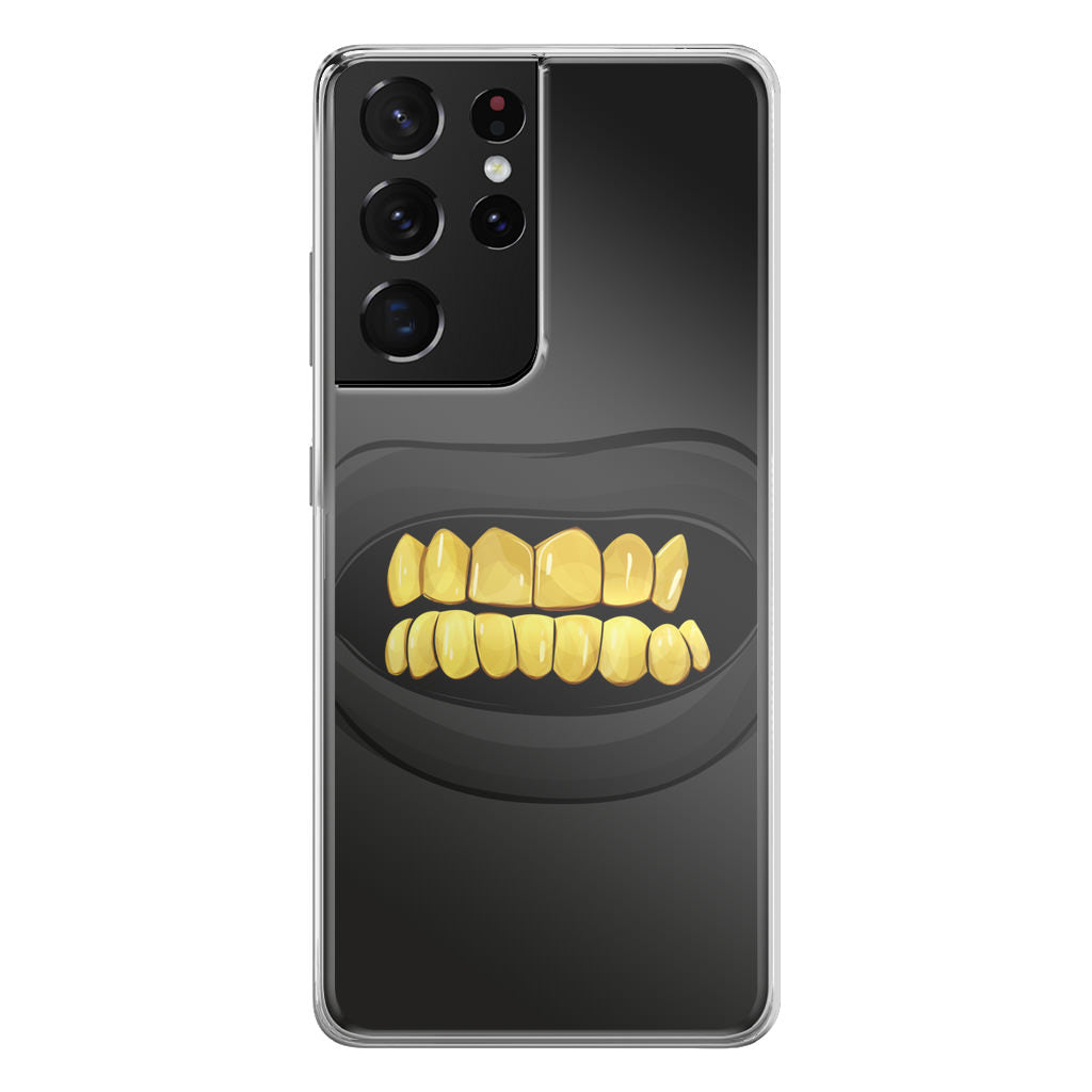 Gold Grillz Galaxy S21 Ultra Case