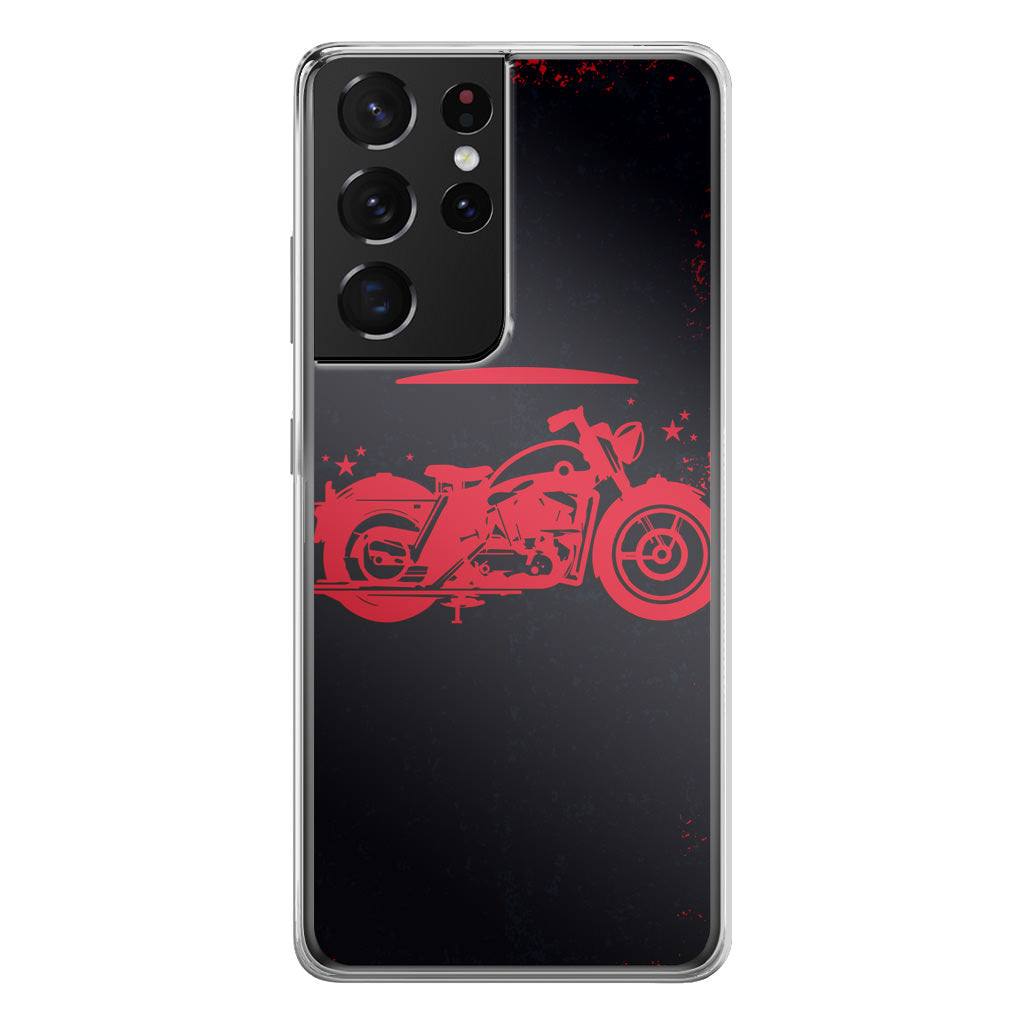 Motorcycle Red Art Galaxy S21 Ultra Case