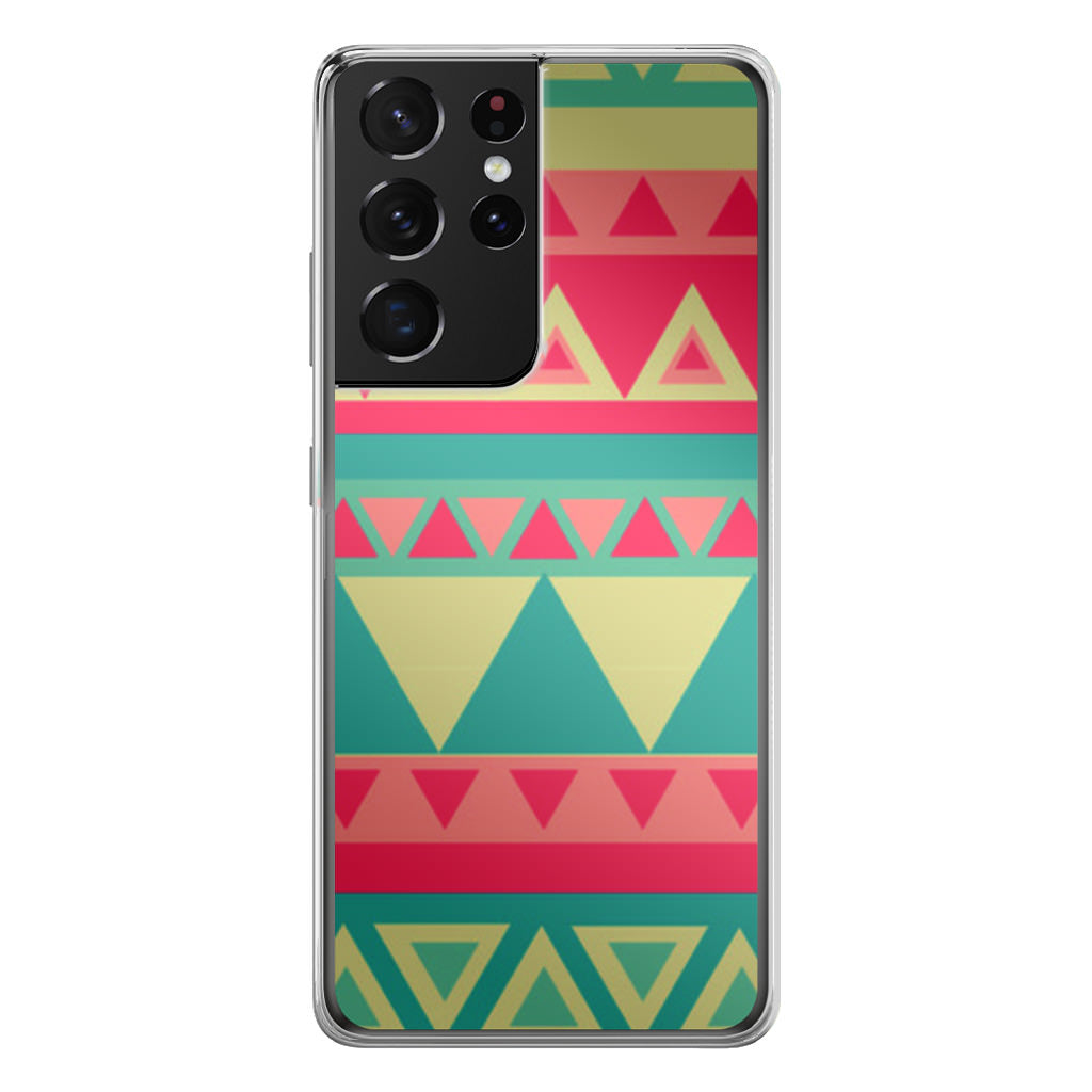 Old Aztec Pattern Galaxy S21 Ultra Case