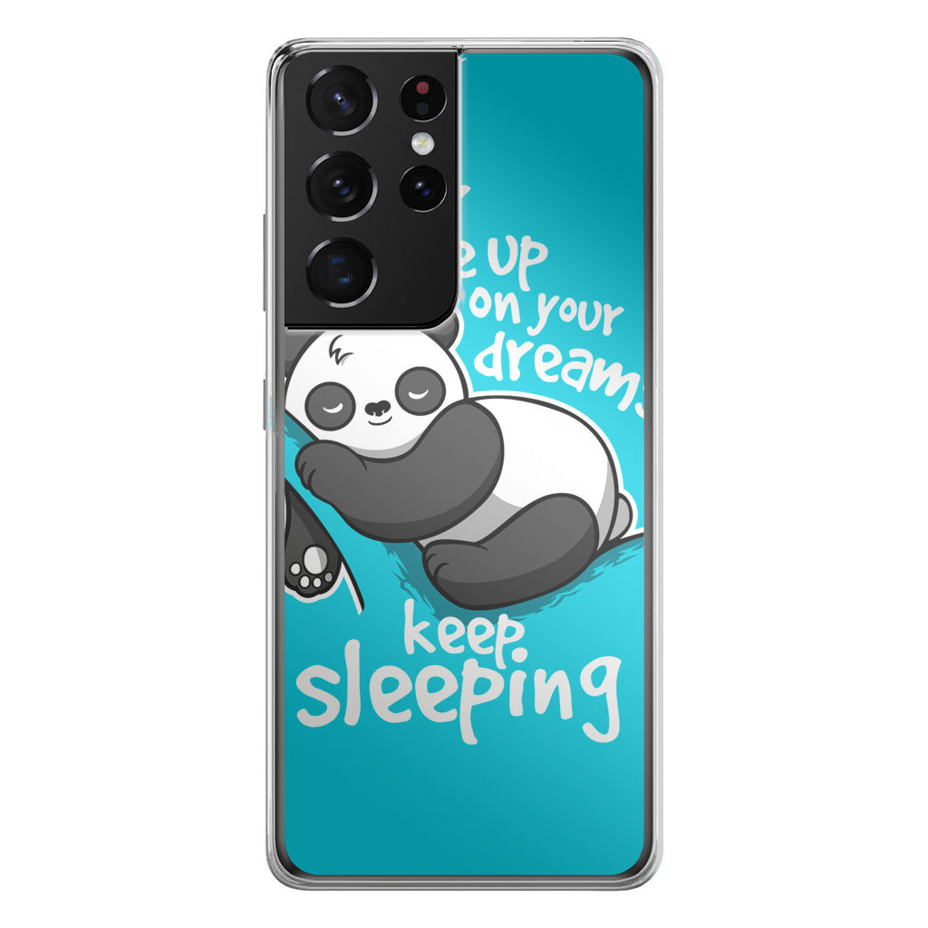 Panda Keep Sleeping Galaxy S21 Ultra Case