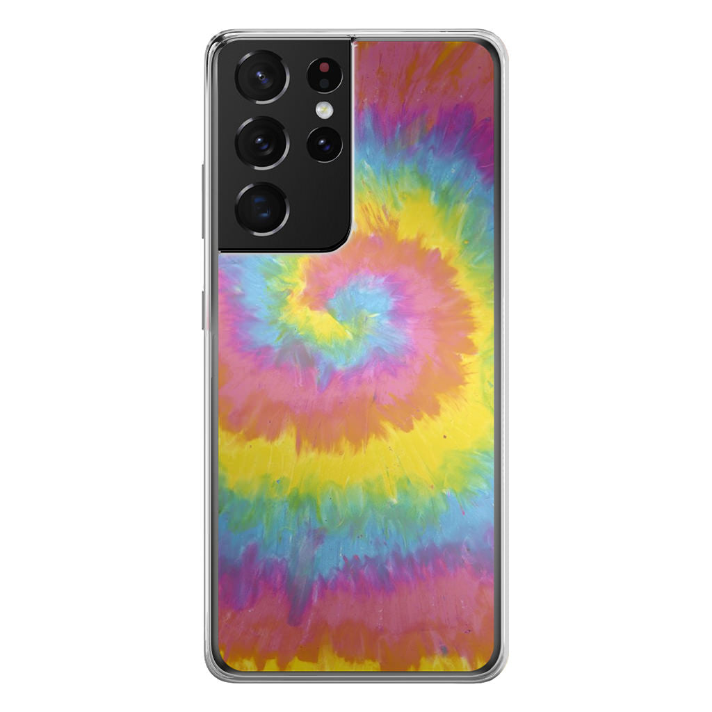 Pastel Rainbow Tie Dye Galaxy S21 Ultra Case