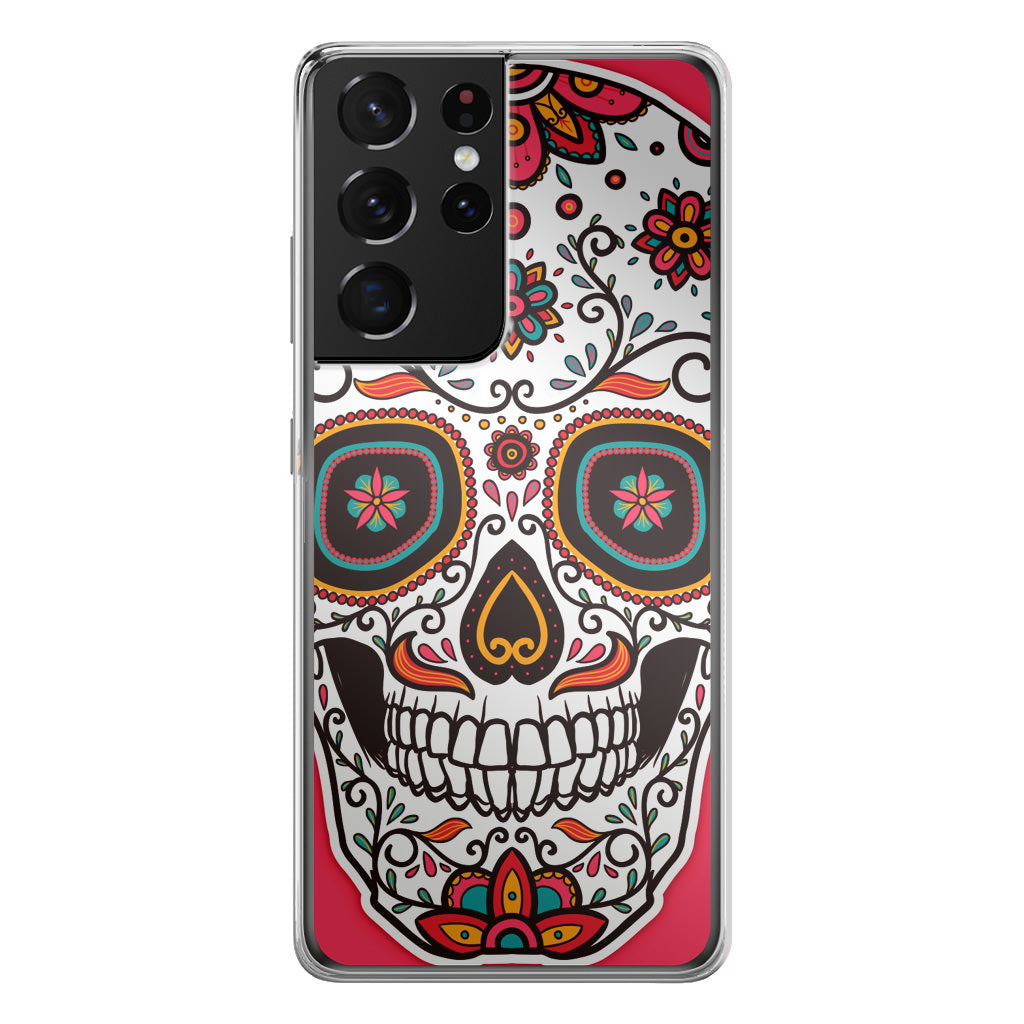 Pink Sugar Skull Galaxy S21 Ultra Case