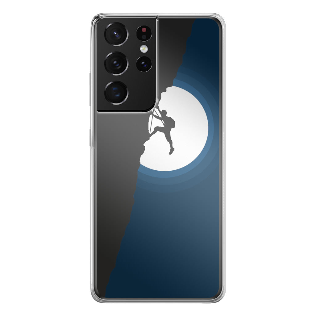 Silhouette of Climbers Galaxy S21 Ultra Case