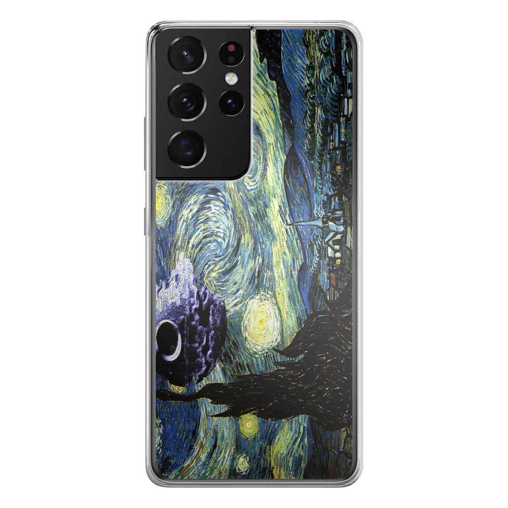 Skellington on a Starry Night Galaxy S21 Ultra Case
