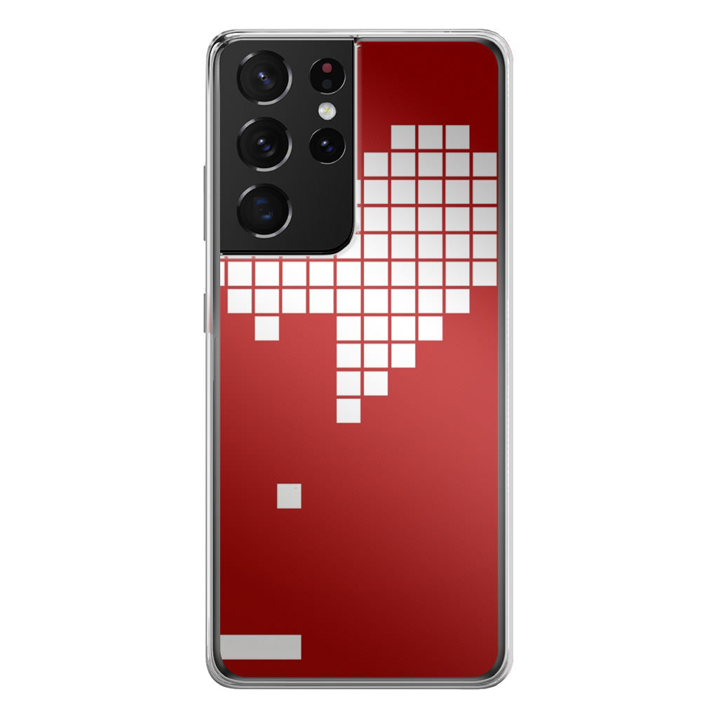 Tetris Heart Galaxy S21 Ultra Case