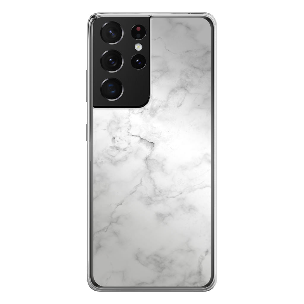 White Marble Galaxy S21 Ultra Case
