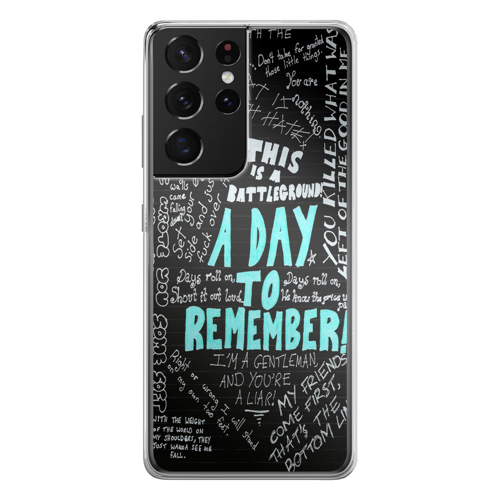 A Day To Remember Quote Galaxy S21 Ultra Case