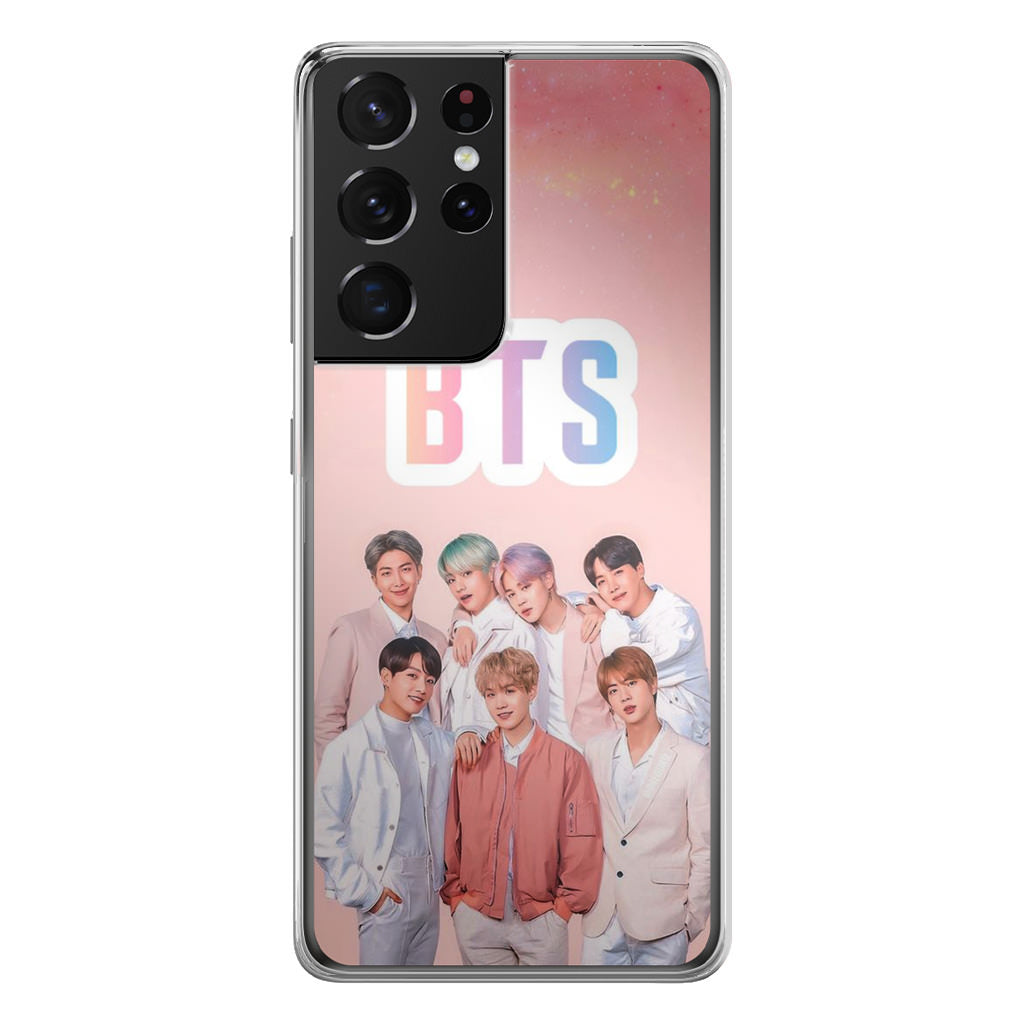 BTS Member in Pink Galaxy S21 Ultra Case