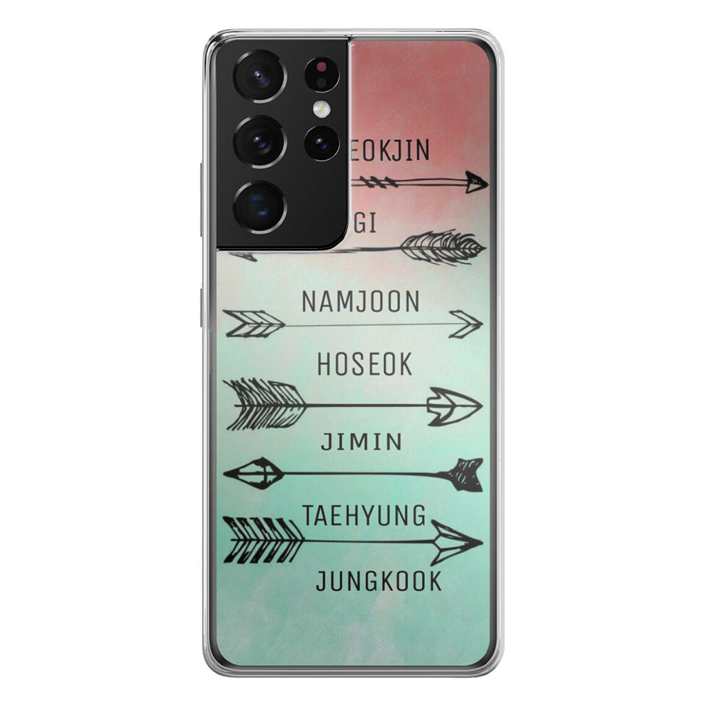 BTS Members Name Galaxy S21 Ultra Case