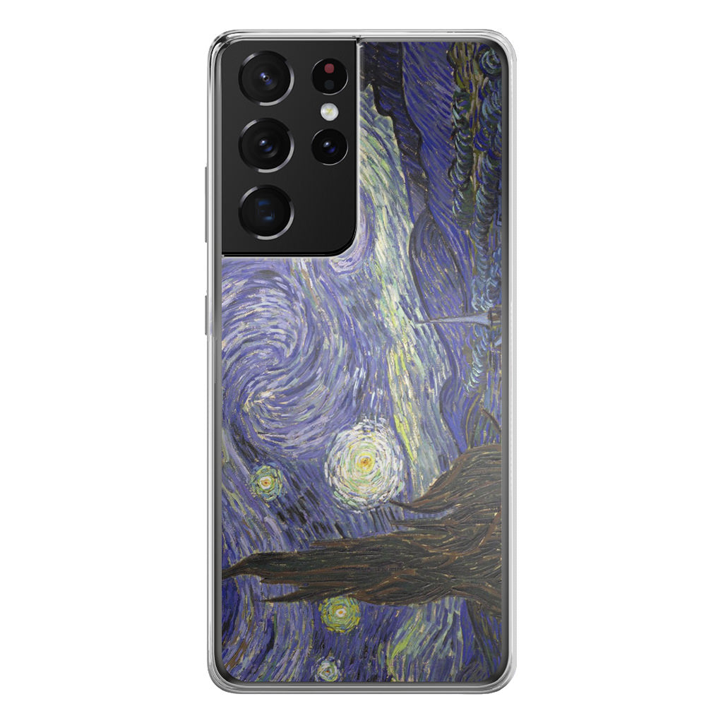 Dr Who Tardis In Van Gogh Starry Night Galaxy S21 Ultra Case