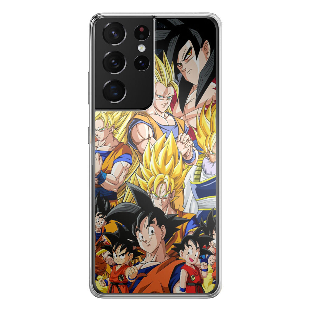 Dragon Ball Z Son Goku Transformation Galaxy S21 Ultra Case