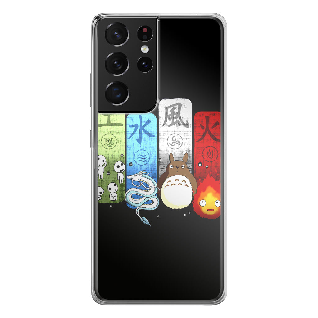Ghibli Elemental Charms Galaxy S21 Ultra Case
