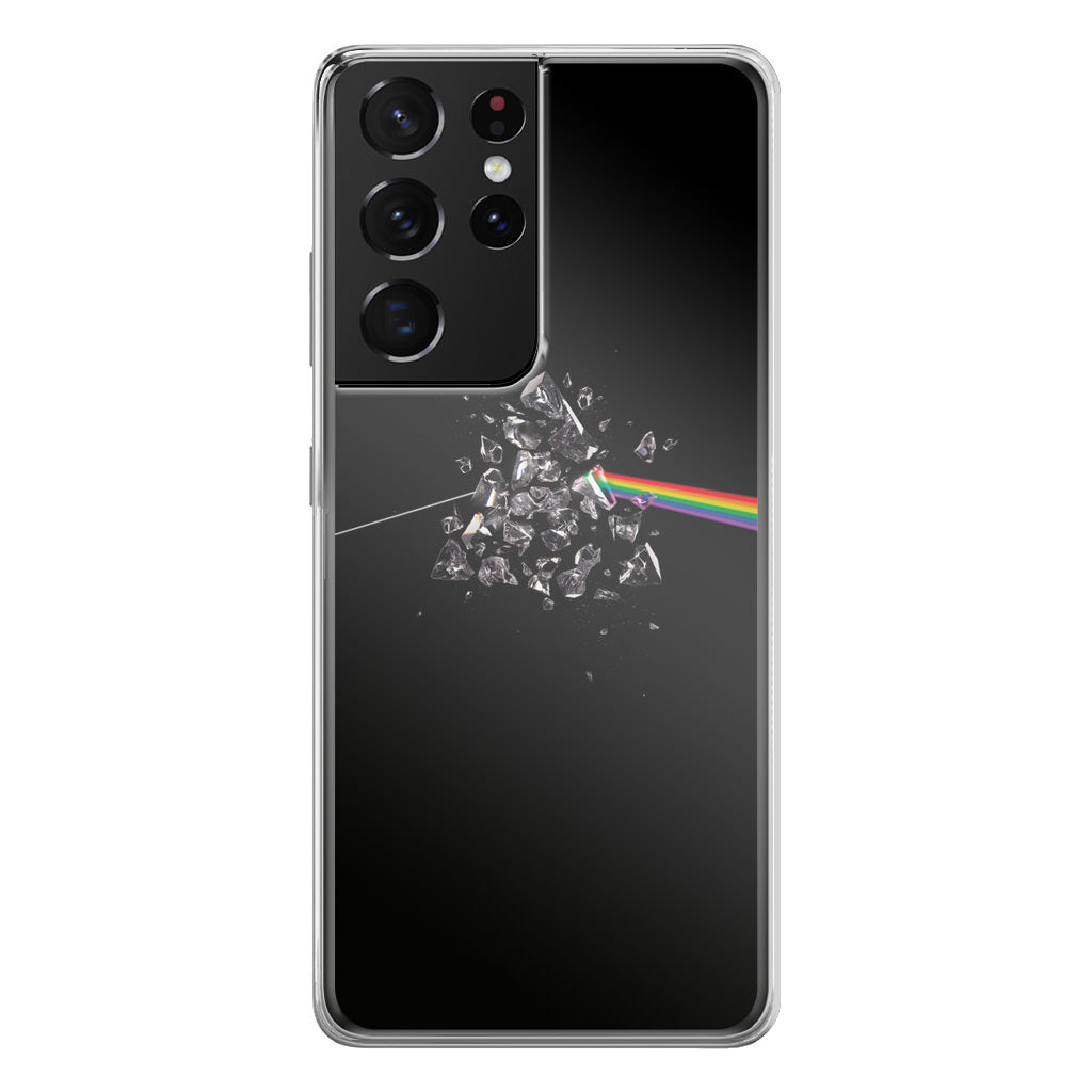 Glass Broken Light Refraction Galaxy S21 Ultra Case