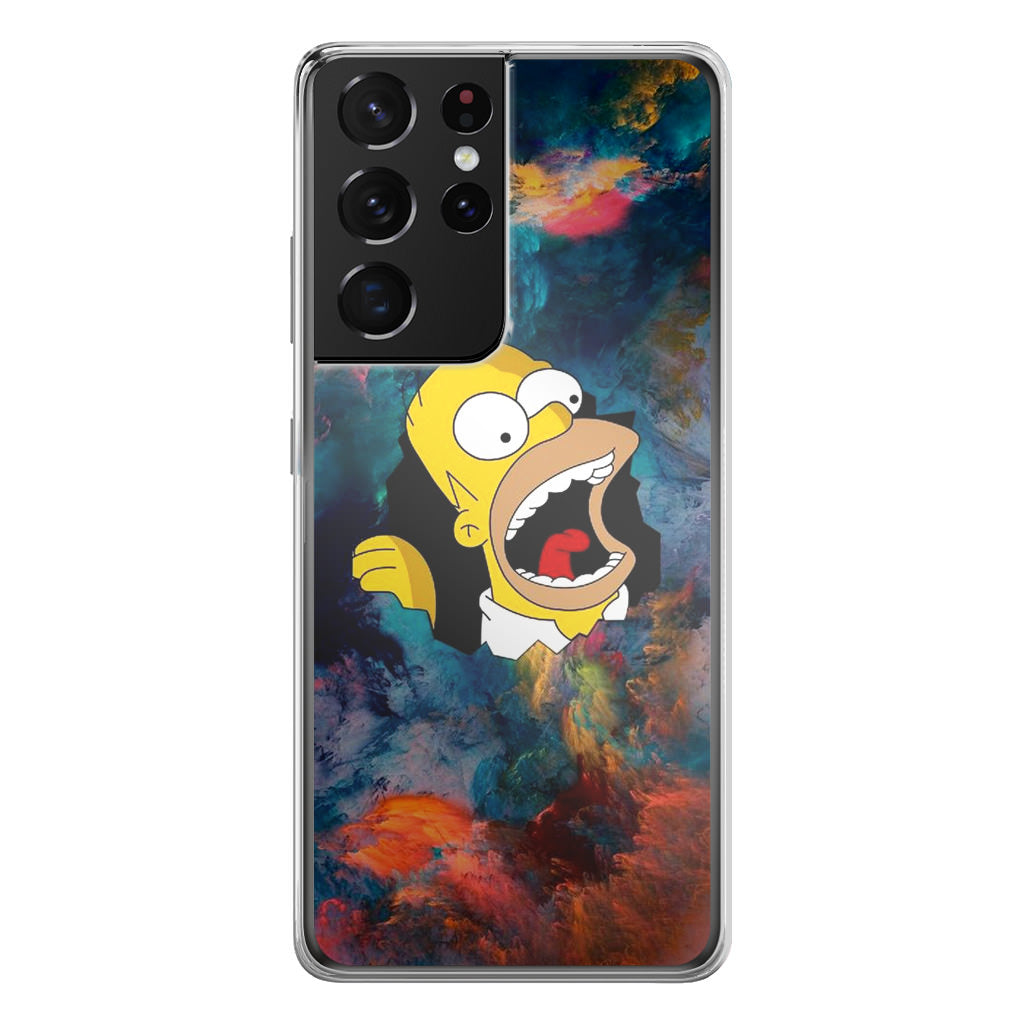 Homer Behind The Black Hole Galaxy S21 Ultra Case