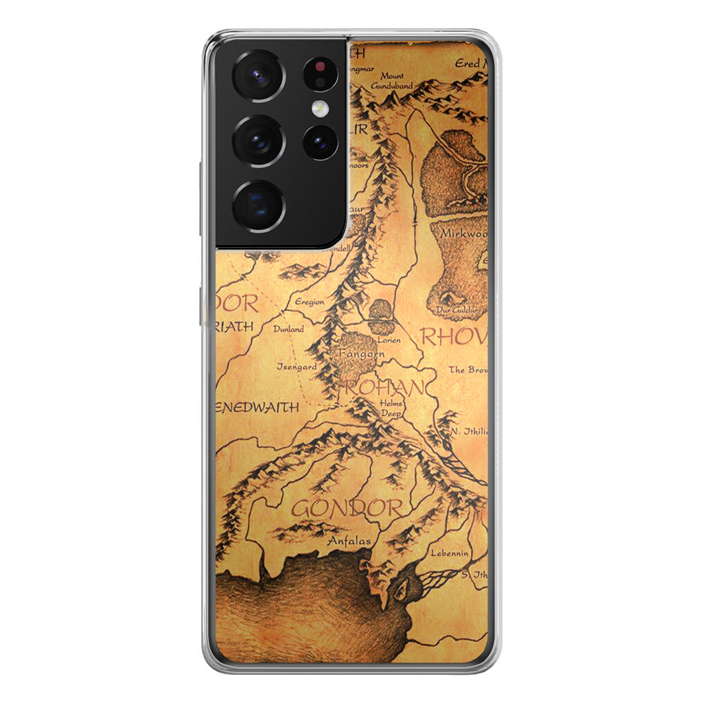Middle Earth Map Hobbit Galaxy S21 Ultra Case
