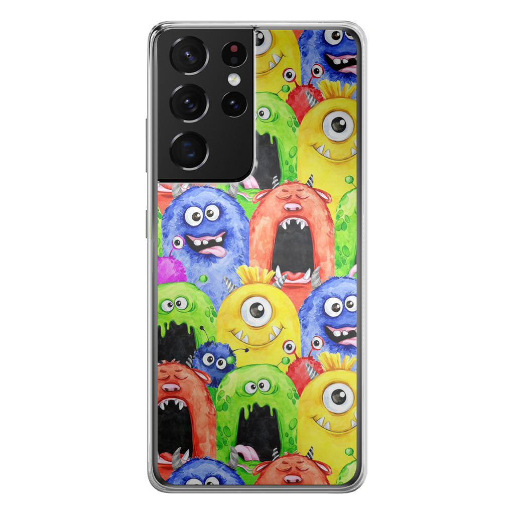 Monster Watercolor Art Galaxy S21 Ultra Case