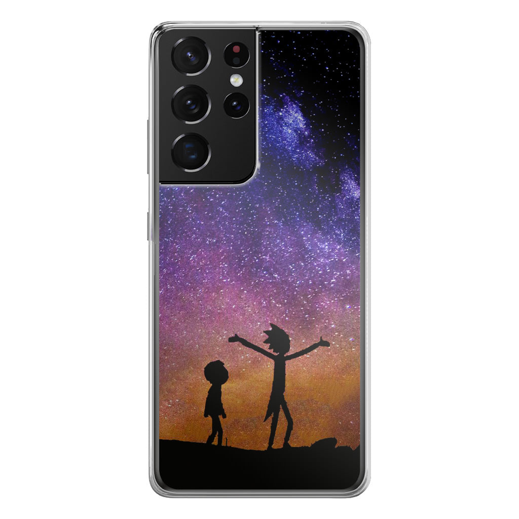 Rick And Morty Space Nebula Galaxy S21 Ultra Case