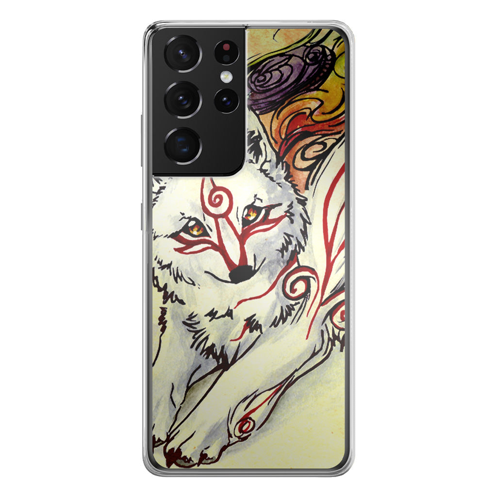 Okami Amaterasu Galaxy S21 Ultra Case