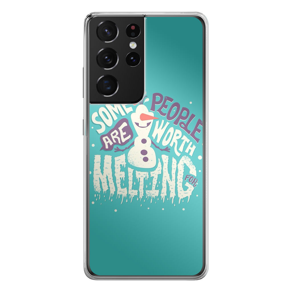 Olaf Frozen Is Melting Galaxy S21 Ultra Case