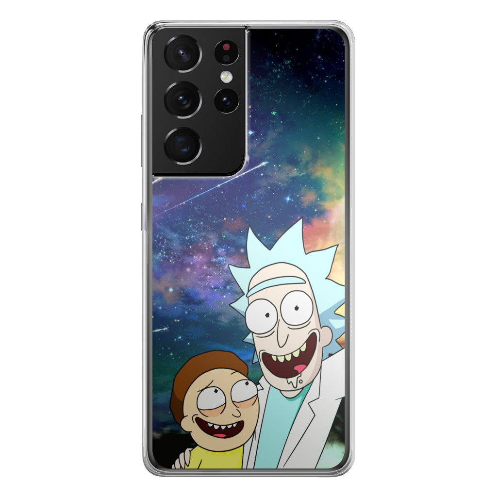 Rick And Morty In The Space Galaxy S21 Ultra Case