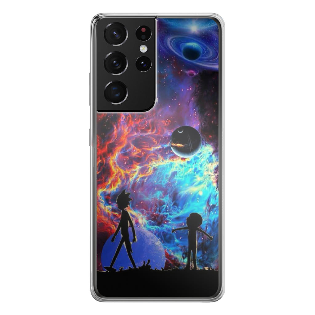 Rick And Morty Flat Galaxy Galaxy S21 Ultra Case