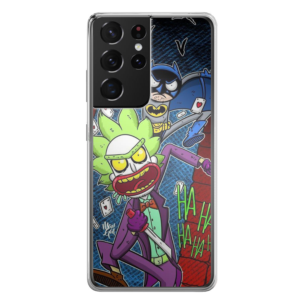 Rick And Morty Bat And Joker Clown Galaxy S21 Ultra Case