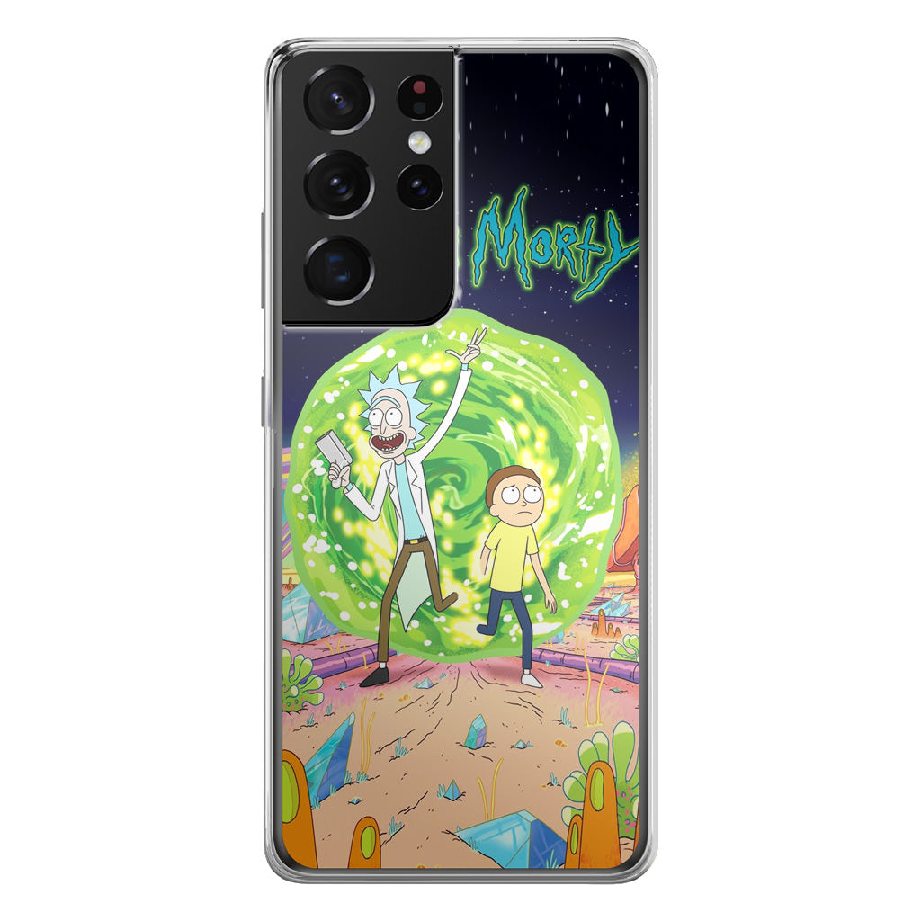 Rick And Morty Portal Gun Galaxy S21 Ultra Case