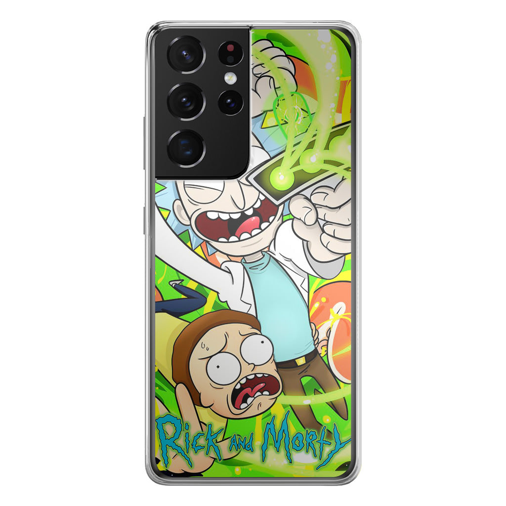 Rick And Morty Shoot Portal Gun Galaxy S21 Ultra Case