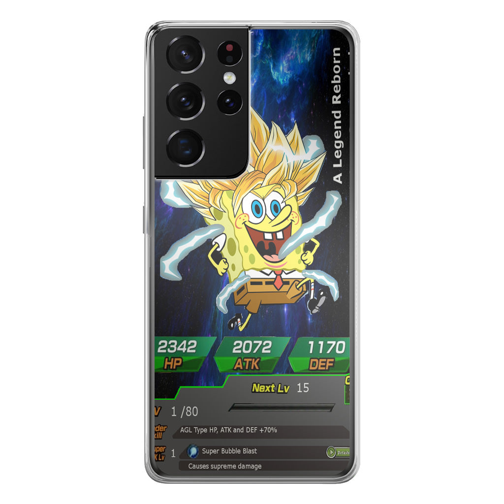 Super Saiyan Spongebob Card Galaxy S21 Ultra Case