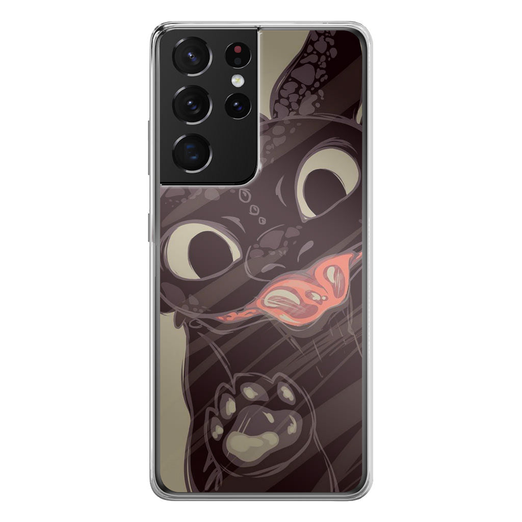 Toothless Dragon Art Galaxy S21 Ultra Case