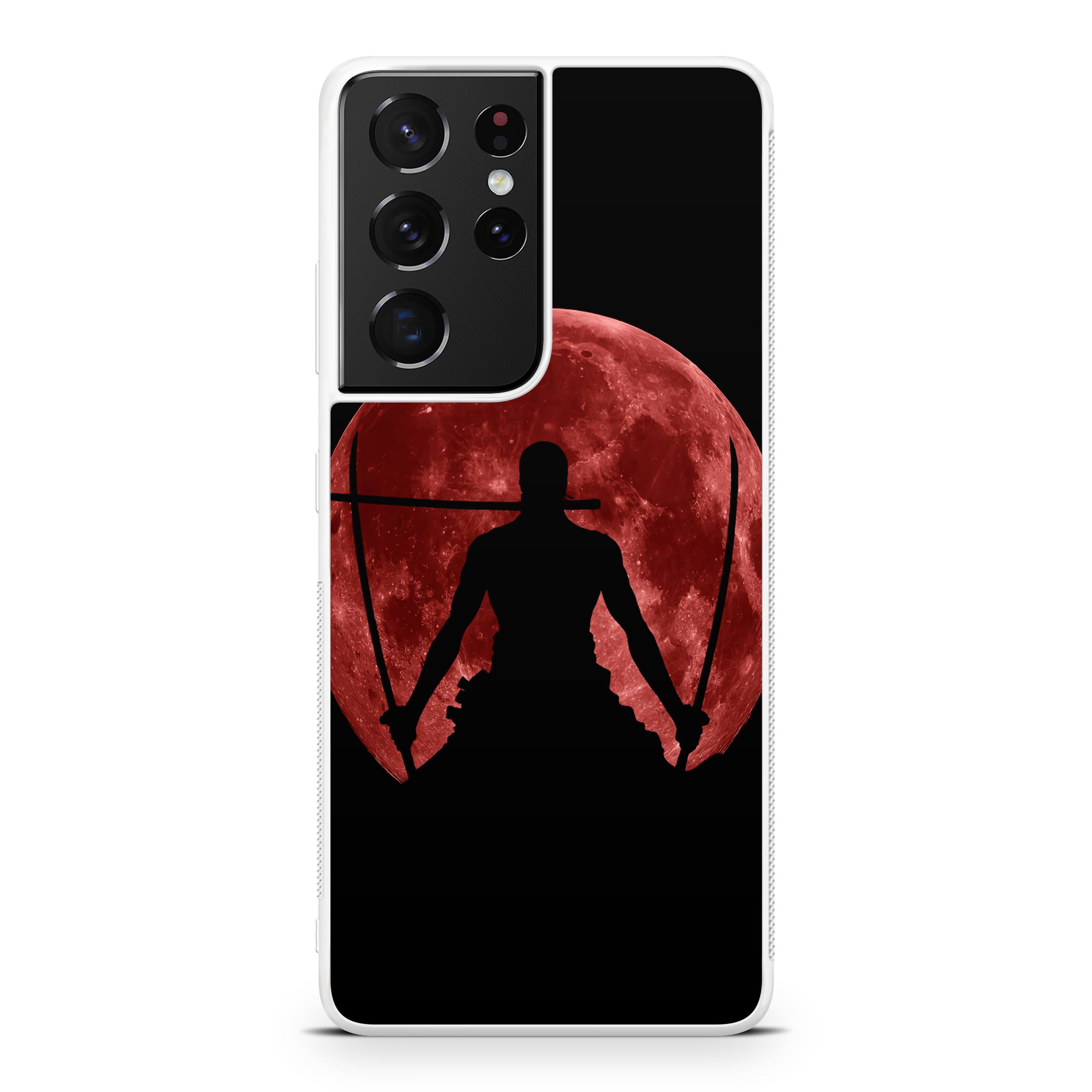 Silhouette Of Zoro In Santoryu Mode Galaxy S21 Ultra Case