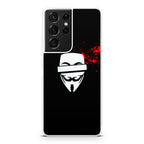 Anonymous Blood Splashes Galaxy S21 Ultra Case