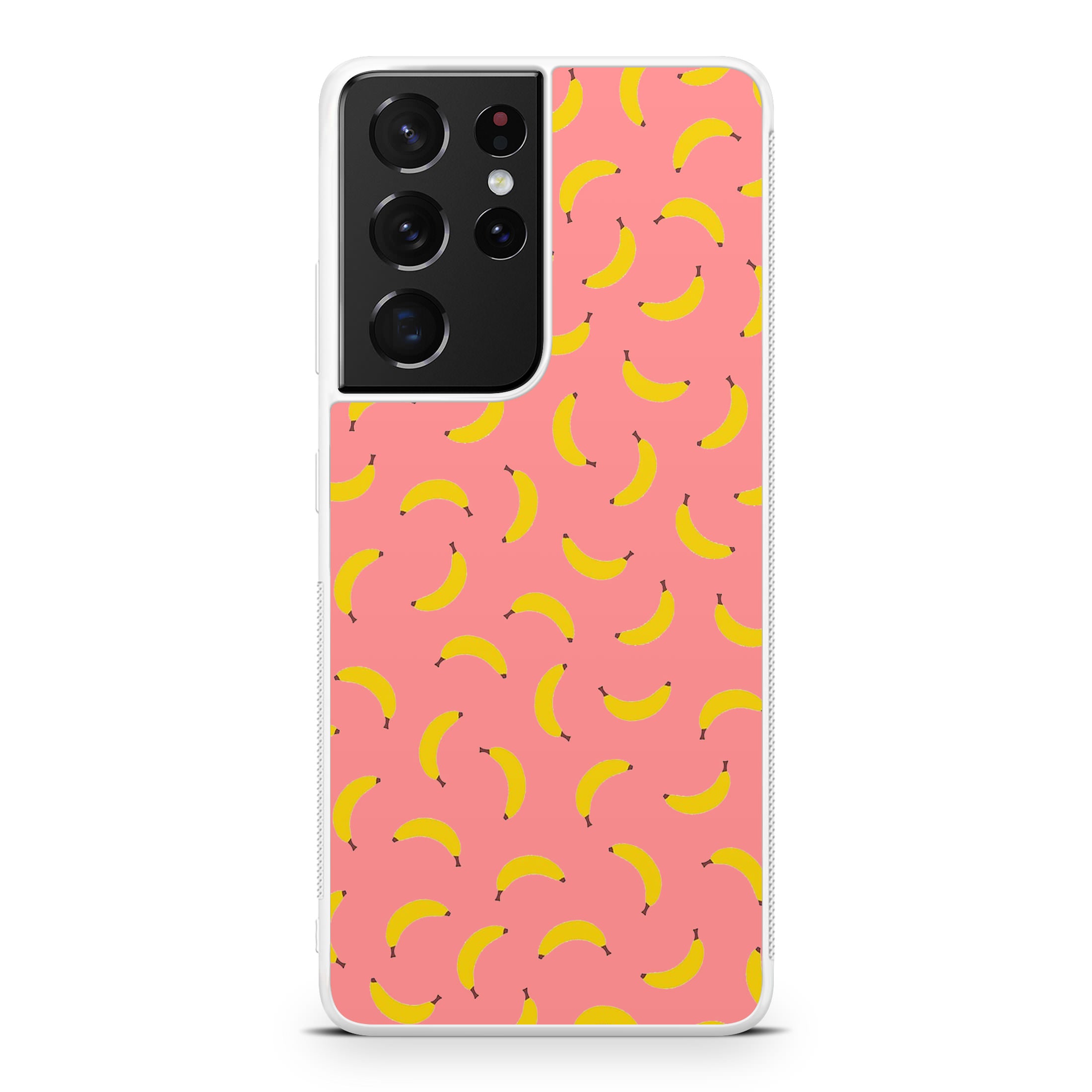 Bananas Fruit Pattern Pink Galaxy S21 Ultra Case
