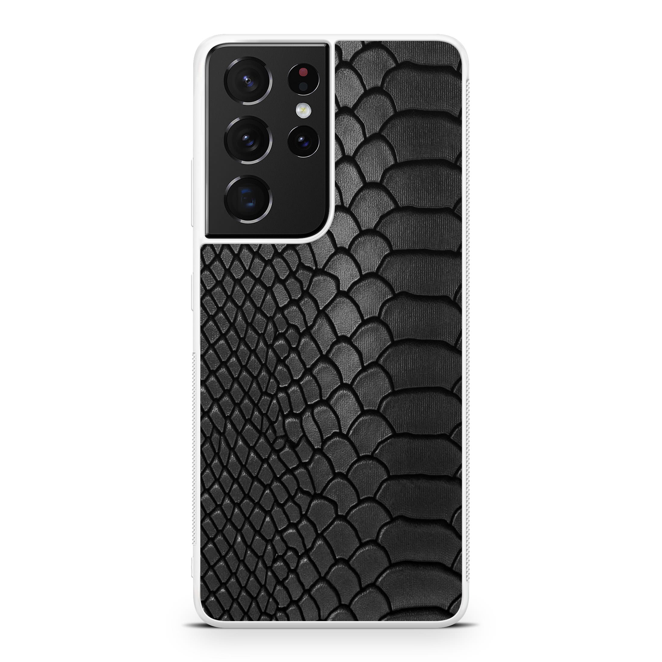 Black Snake Skin Texture Galaxy S21 Ultra Case