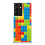 Blocks Rainbow Pattern Galaxy S21 Ultra Case