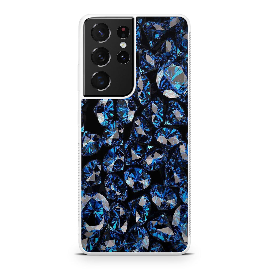 Blue Diamonds Pattern Galaxy S21 Ultra Case
