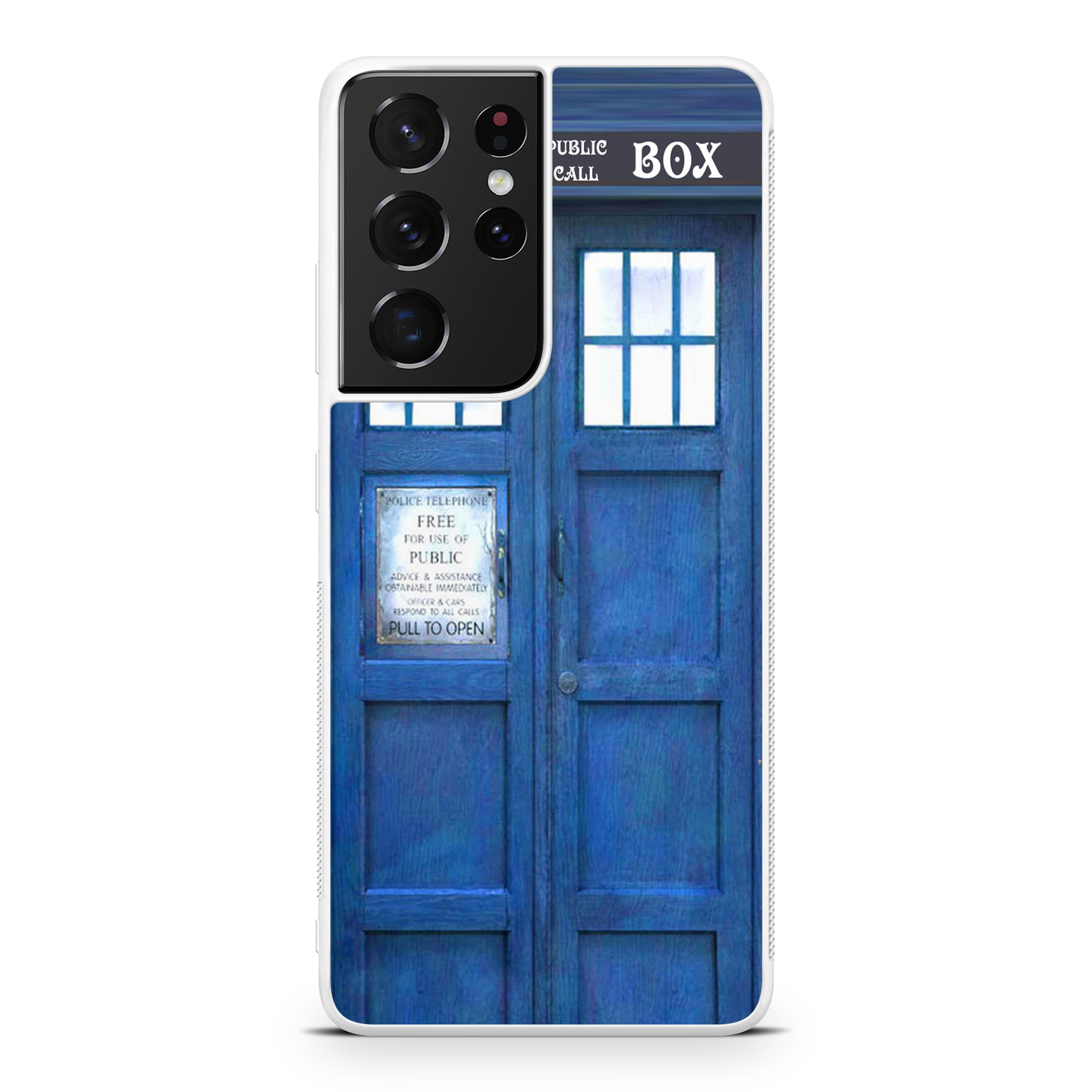 Blue Police Call Box Galaxy S21 Ultra Case